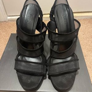 Gucci Heels with mesh straps